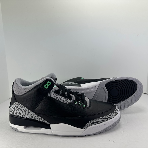 Nike Air Jordan 3 Retro Black Green Glow Grey CT8532-031 Men’s Size 11 - Picture 5 of 13